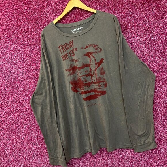 Friday The 13th Jason Voorhees Camp Crystal Lake Long Sleeve 2XL - Picture 3 of 4